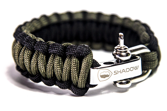 Shadow Strategic offers a high quality Paracord Survival Bracelet with laser engraved Shadow branding.